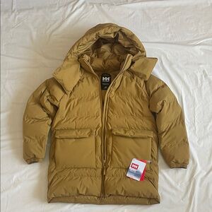 Helly Hansen Tan Hooded Puffer Jacket
